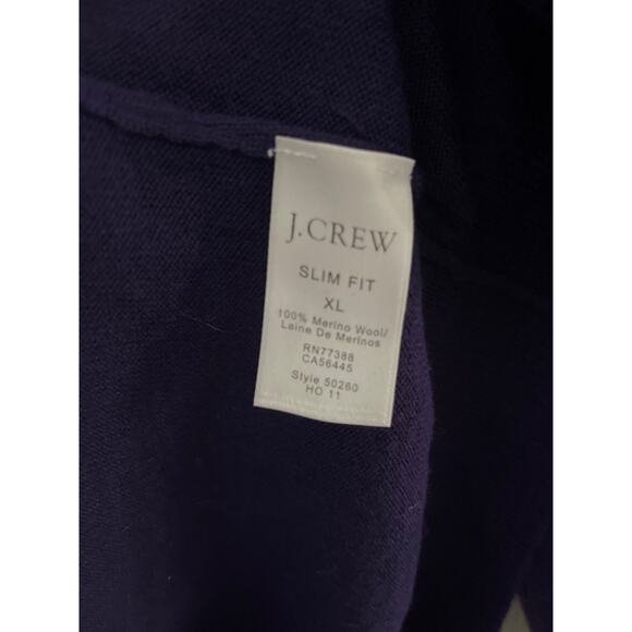 J. Crew Slim Luxe 100% Merino Wool V-Neck Deep Purple Sweater Size XL - Picture 8 of 8